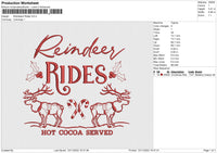 reindeers rides Embroidery