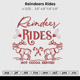 reindeers rides Embroidery