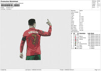 Ronaldo Embroidery File 6 size