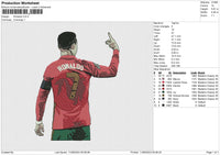 Ronaldo Embroidery File 6 size