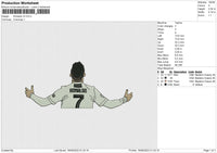 Ronaldo v2 Embroidery File 6 size