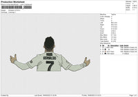 Ronaldo v2 Embroidery File 6 size