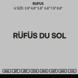 Rufus Embroidery File 6 sizes