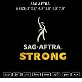 Sag Aftra Embroidery File 6 sizes