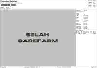 Selah Text Embroidery File 6 sizes