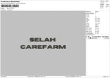 Selah Text Embroidery File 6 sizes