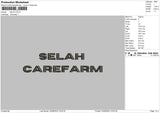 Selah Text Embroidery File 6 sizes