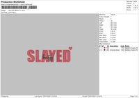 Slayed Beauty Embroidery File 6 sizes