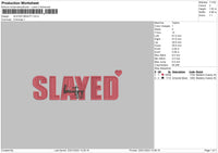 Slayed Beauty Embroidery File 6 sizes