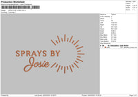 Josie Embroidery File 6 sizes