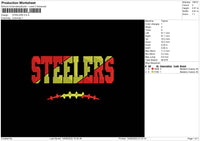 Steelers Embroidery File 6 sizes