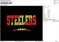 Steelers Embroidery File 6 sizes