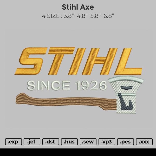 Stihl Axe Embroidery