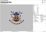 Stitch Pumpkin 23 Embroidery File 6 sizes