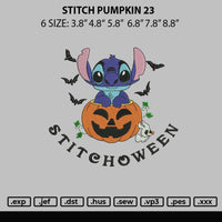 Stitch Pumpkin 23 Embroidery File 6 sizes