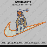 Swoosh Basket 1 Embroidery