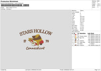 Stars Hollow V2 Embroidery File 6 sizes