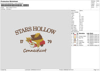 Stars Hollow V2 Embroidery File 6 sizes