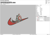 Swoosh Gow Embroidery File 6 sizes