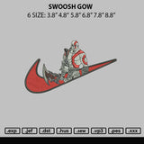 Swoosh Gow Embroidery File 6 sizes