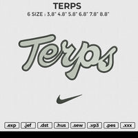 TERPS Embroidery File 6 size