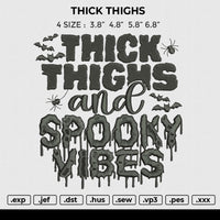 THICK THIGHS Embroidery