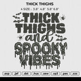 THICK THIGHS Embroidery