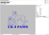 Uk4paws Embroidery File 6 sizes