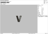 V Bolt Embroidery File 6 sizes