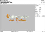 Valley Trector Embroidery File 6 sizes