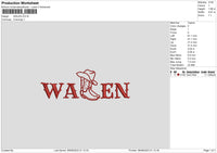 Walen Embroidery File 6 sizes