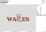 Walen Embroidery File 6 sizes