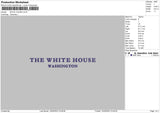 White House Embroidery File 6 sizes