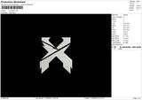 X Logo Embroidery