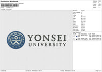 YONSEI Embroidery File 6 size