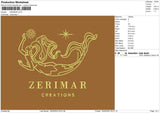 Zerimar Embroidery File 6 sizes