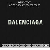 Balentext Embroidery File 6 sizes