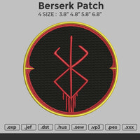 Berserk Patch Embroidery