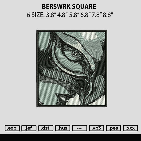 Berserk Square Embroidery File 6 sizes – embroiderystores
