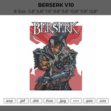 Berserk V10 Embroidery File 6 sizes