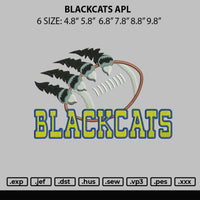 Blackcats Embroidery File 6 sizes