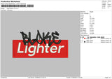 Bloke Lighter V2 Embroidery File 6 sizes