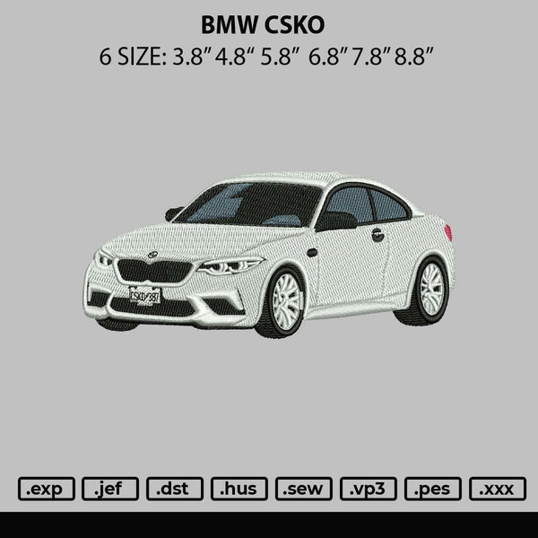 Bmw Csko Embroidery File 6 sizes