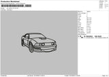 Car Outline V10 Embroidery File 6 sizes