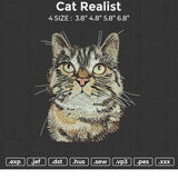 Cat Realist Embroidery