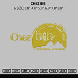 Chez Bib Embroidery File 6 sizes