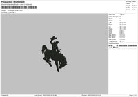 Cowboys Horse Embroidery File 6 sizes