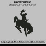 Cowboys Horse Embroidery File 6 sizes