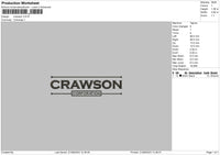 Crawson Embroidery File 6 sizes