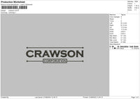 Crawson Embroidery File 6 sizes